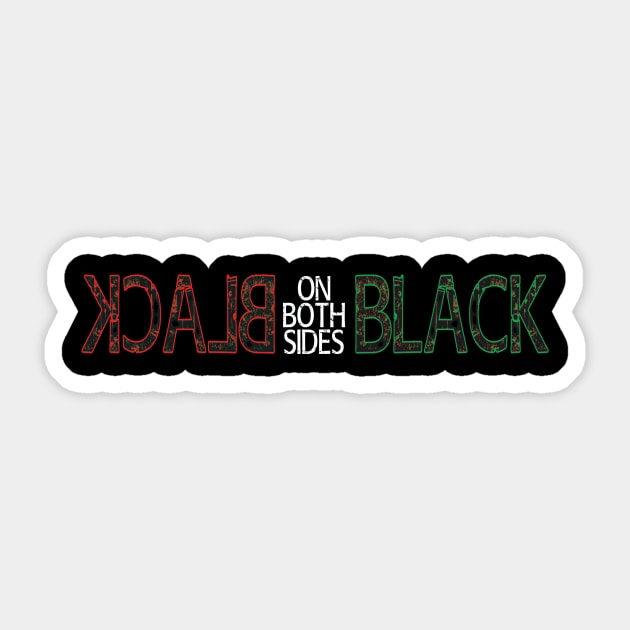 Black On Both Sides Logo Sticker by rare